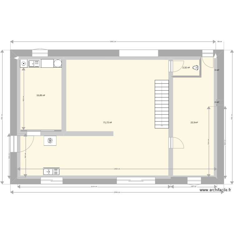 plan final. Plan de 15 pièces et 232 m2