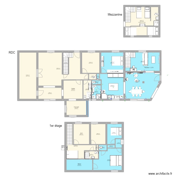 CAVALAIRE plan VF travaux V2 elec. Plan de 28 pièces et 274 m2