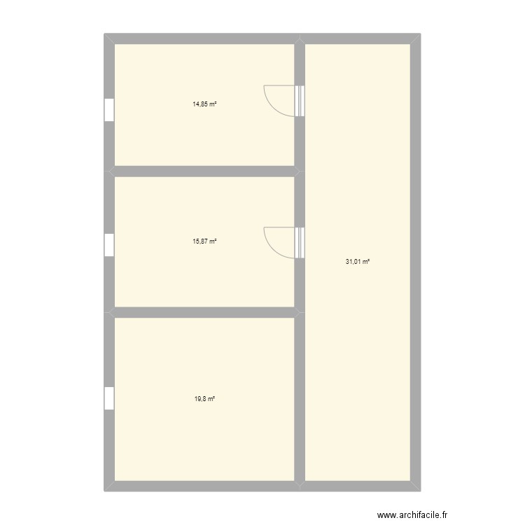 Plan Adnan. Plan de 4 pièces et 82 m2