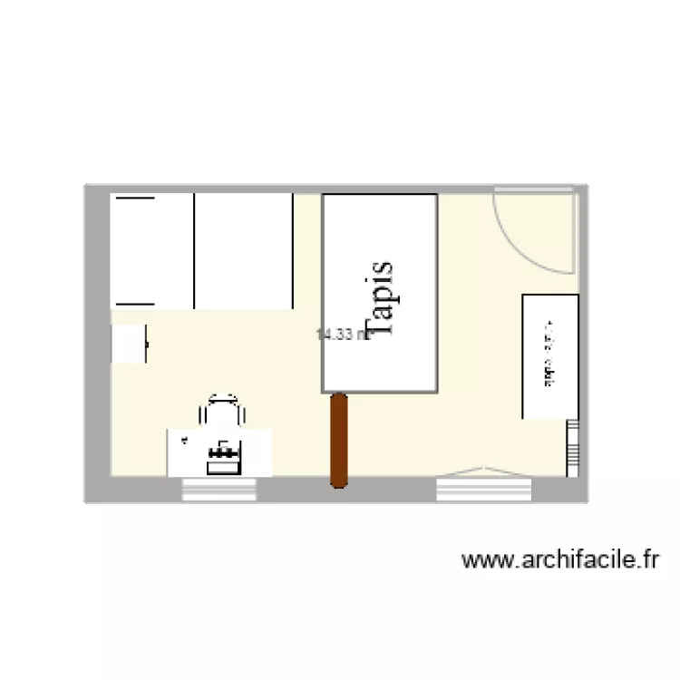 Chbre Alice. Plan de 