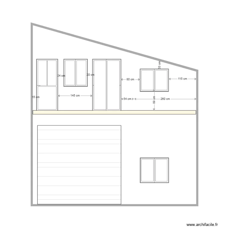 Facade est BATIMENT avec ouverture 2. Plan de 
