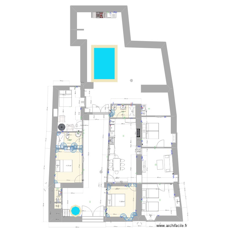 casa marina amueblada. Plan de 5 pièces et 34 m2