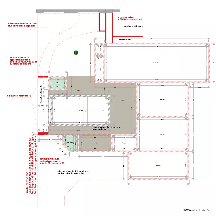 Plan Gary implantation piscine ete xtérieurs 2. Plan de Plan Gary implantation piscine ete xtérieurs 2. Plan de