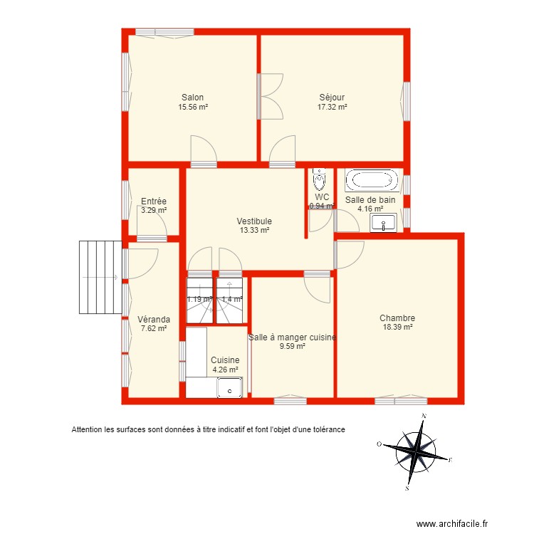 BI 5037 rdc non côté. Plan de 0 pièce et 0 m2