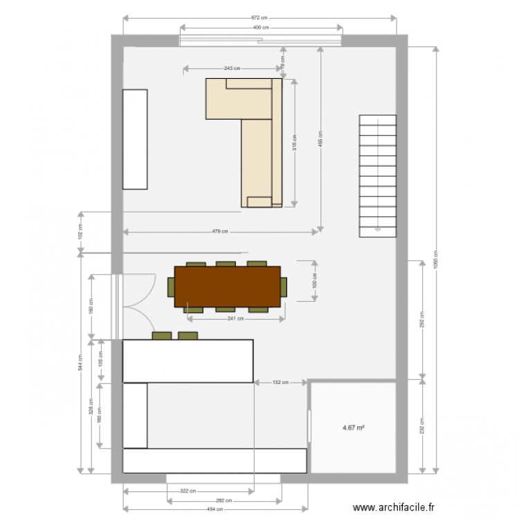 1er étage meublé  table séparée pouf 99 99. Plan de 0 pièce et 0 m2