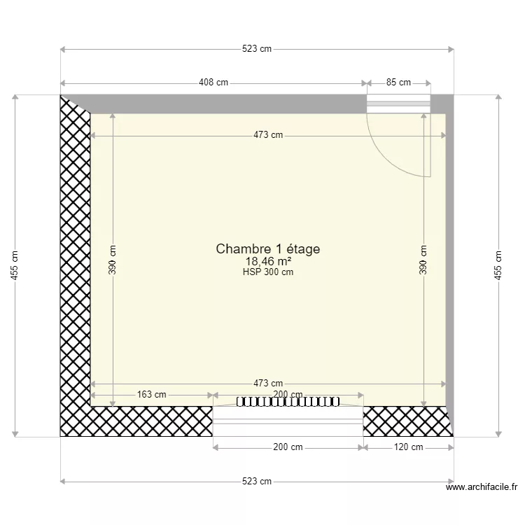 Chambre 1 étage. Plan de Chambre 1 étage. Plan de