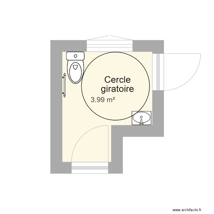 APEI WC. Plan de 0 pièce et 0 m2