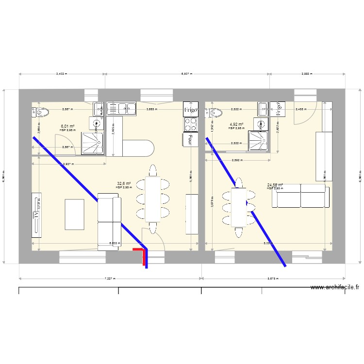 reseaux. Plan de 0 pièce et 0 m2