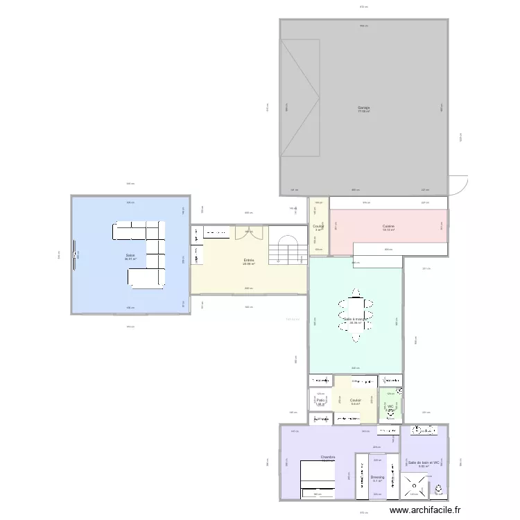 Maison Pizancon &eacute;tage . Plan de 