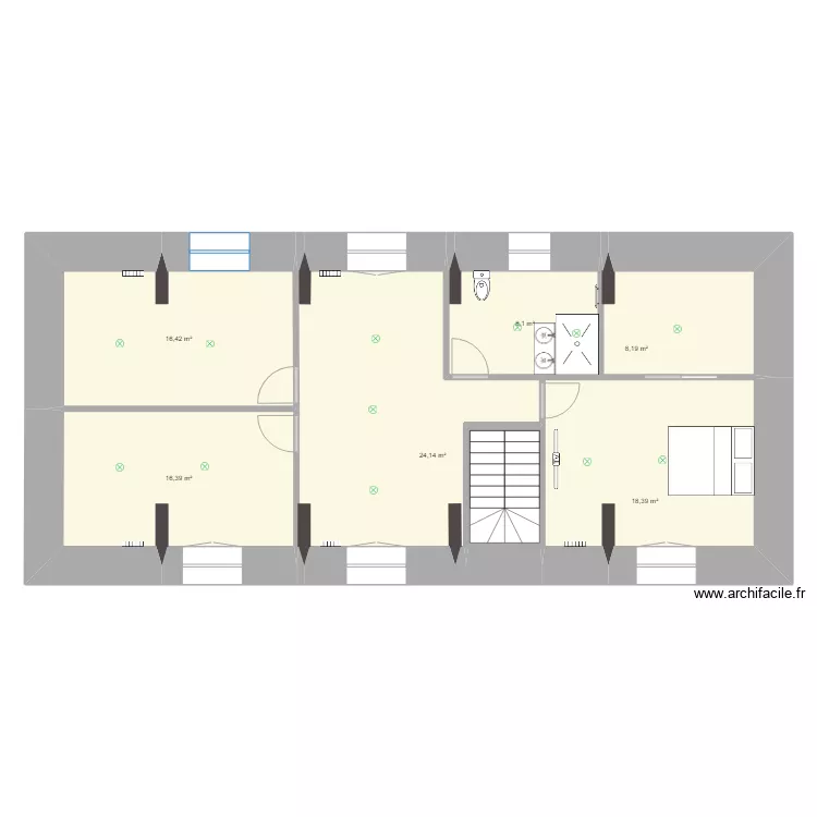 etage fouteau. Plan de 