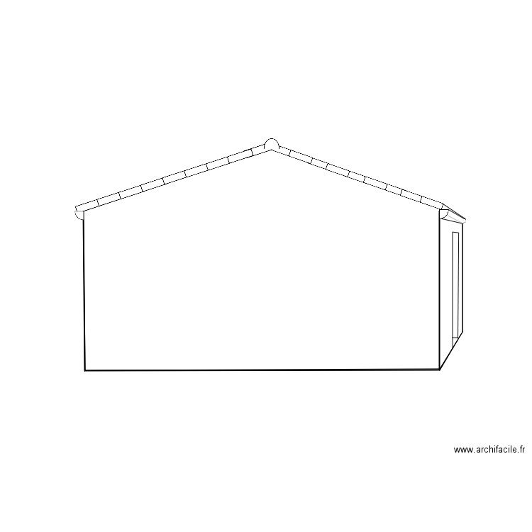 Garage façade Nord 2 pents essai face sud. Plan de 0 pièce et 0 m2