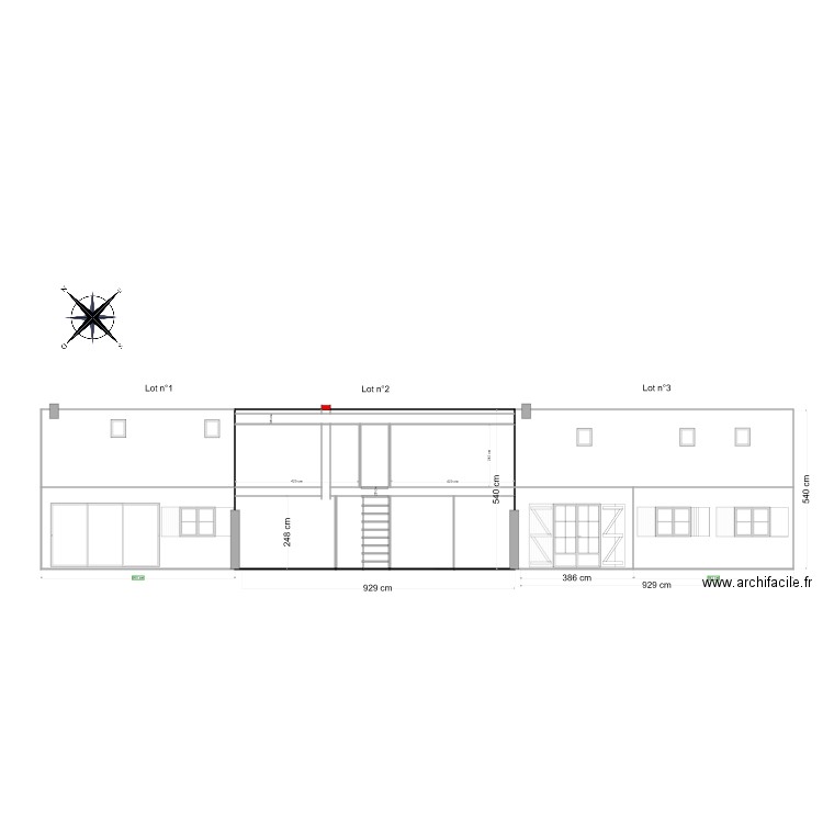 Combles Sud Ouest. Plan de 0 pièce et 0 m2