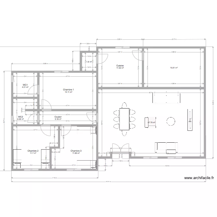 Appartements. Plan de 