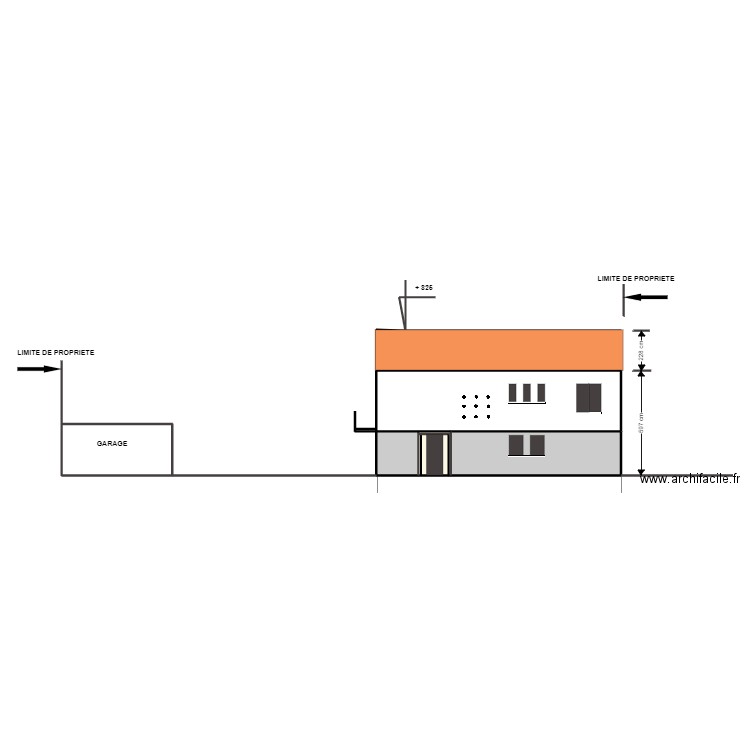 Facade Est Poli. Plan de 0 pièce et 0 m2