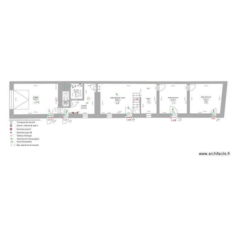 Manoir-LDH-RDC-incendie. Plan de 0 pièce et 0 m2