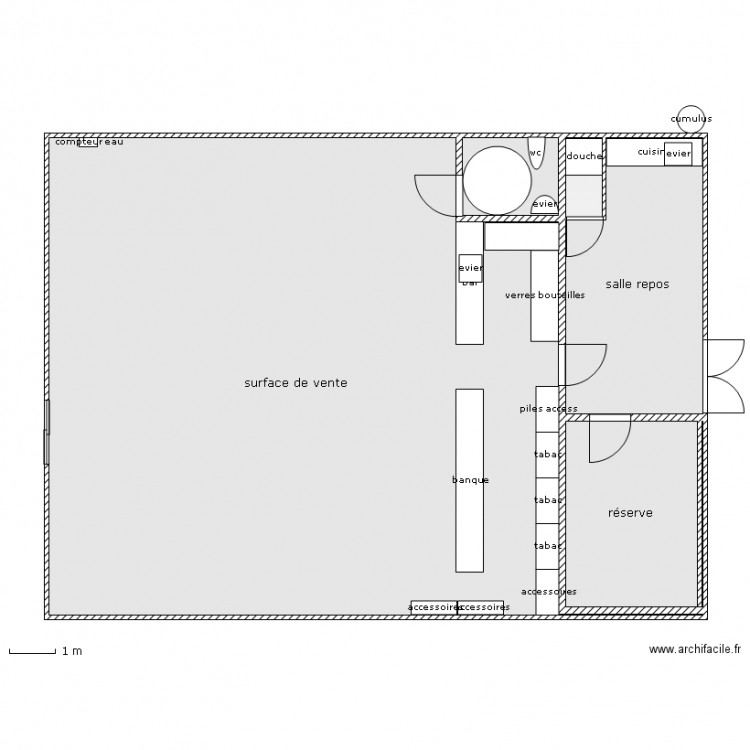 bartabac reseau d eau. Plan de 0 pièce et 0 m2