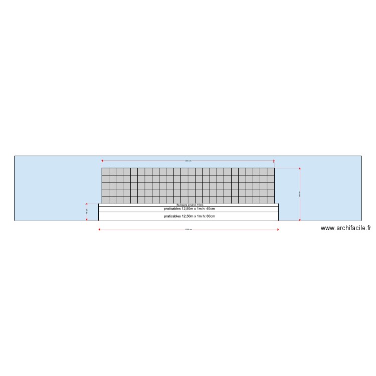 Mur LED UER. Plan de 0 pièce et 0 m2