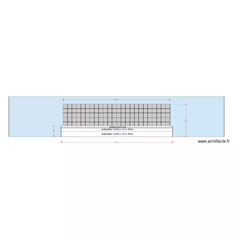 Mur LED UER. Plan de 