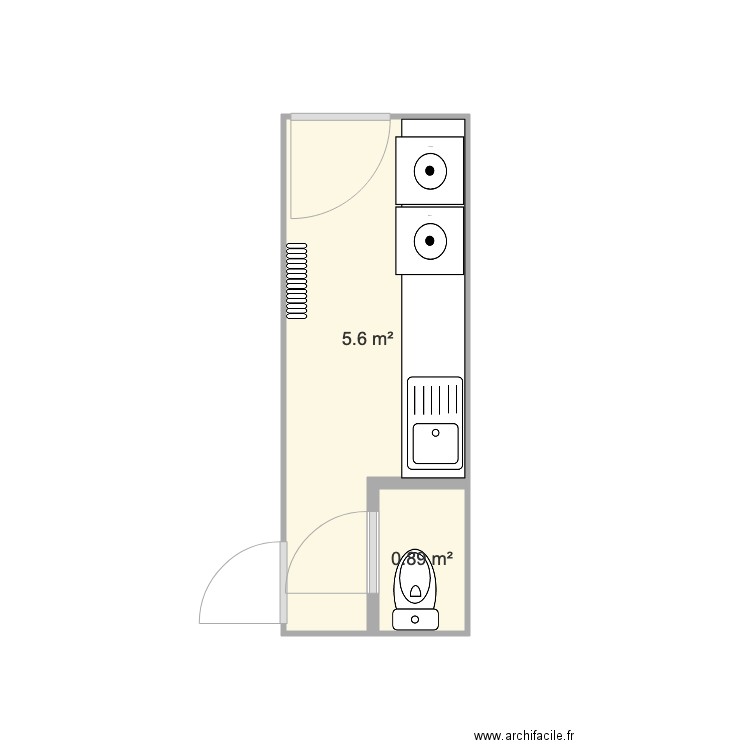 Buanderie. Plan de 0 pièce et 0 m2