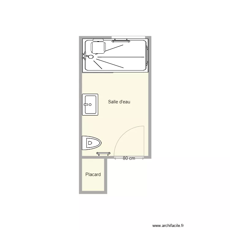 plan apr&egrave;s travaux Le roux 2. Plan de 
