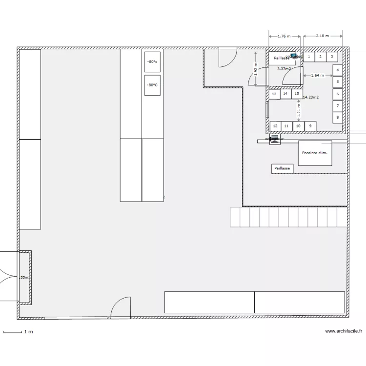 Magasin 045 1er etage mezzanine serothèque vers.b. Plan de Magasin 045 1er etage mezzanine serothèque vers.b. Plan de