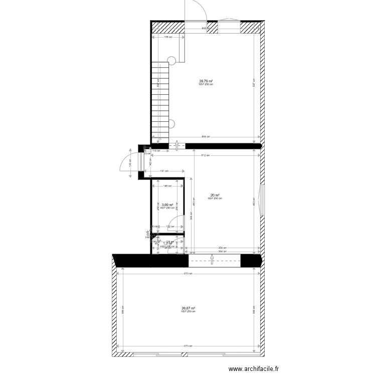 MICOSSI PLAN EXISTANT. Plan de 0 pièce et 0 m2