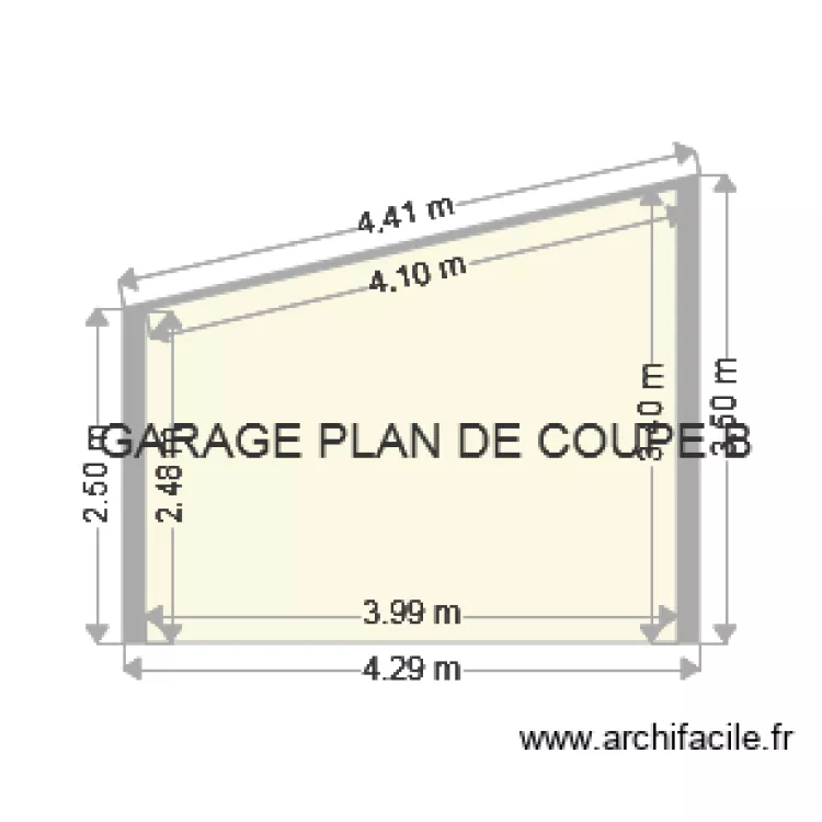 Garage plan coupe B. Plan de Garage plan coupe B. Plan de