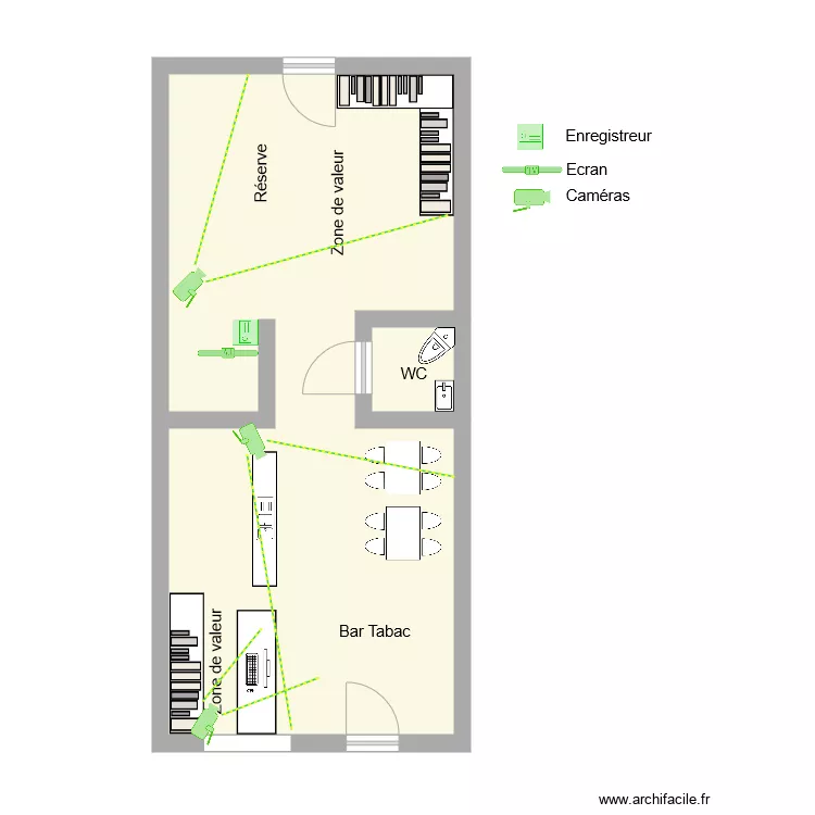 TABAC L EVILYS BAR Video Protection. Plan de 