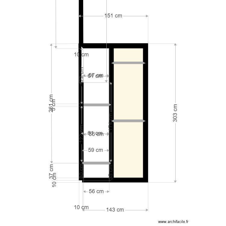 etage 2 separtaion SDB et WC. Plan de 0 pièce et 0 m2