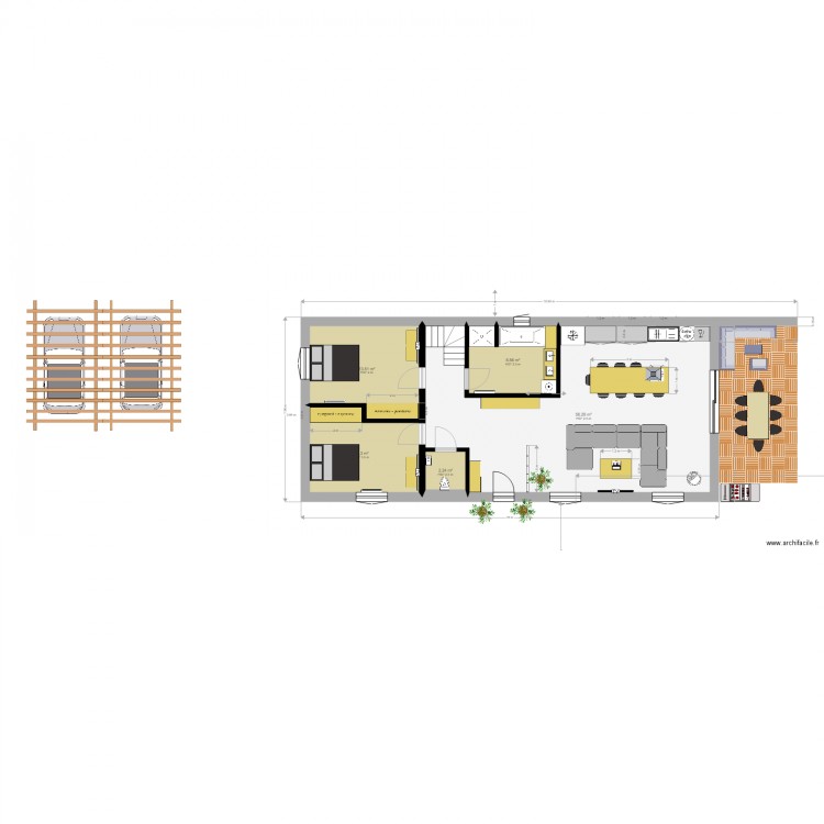 Type 2  Projet chalet Pâtures. Plan de 0 pièce et 0 m2