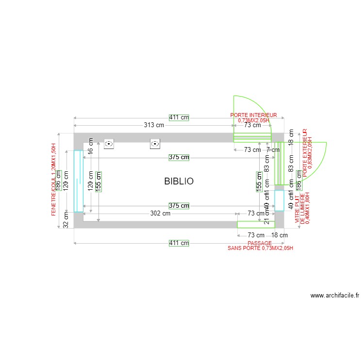 BIBLIO. Plan de 0 pièce et 0 m2