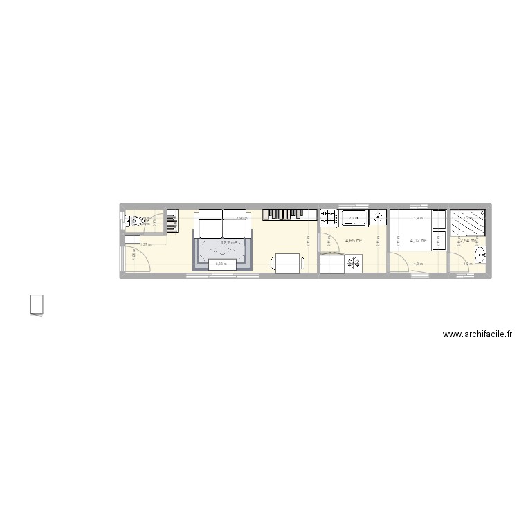 Container 40 feet nouvel essai 6. Plan de 0 pièce et 0 m2