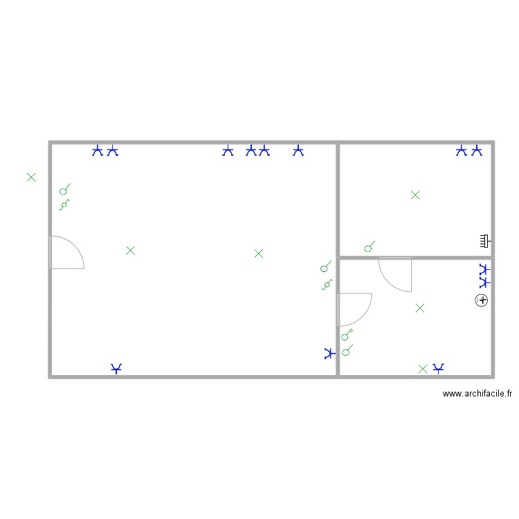 Collard 2J. Plan de 3 pièces et 148 m2