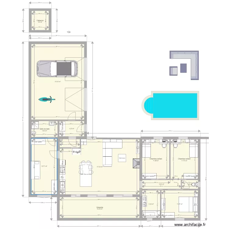 Id&eacute;e nouvelle disposition. Plan de 
