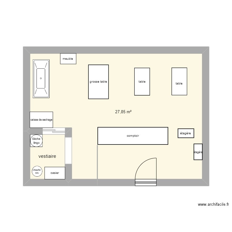 salon de toilettage. Plan de 0 pièce et 0 m2