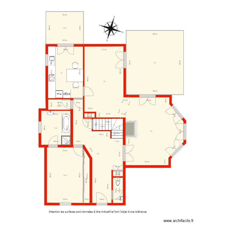 BI 3351 rdc côté. Plan de 0 pièce et 0 m2