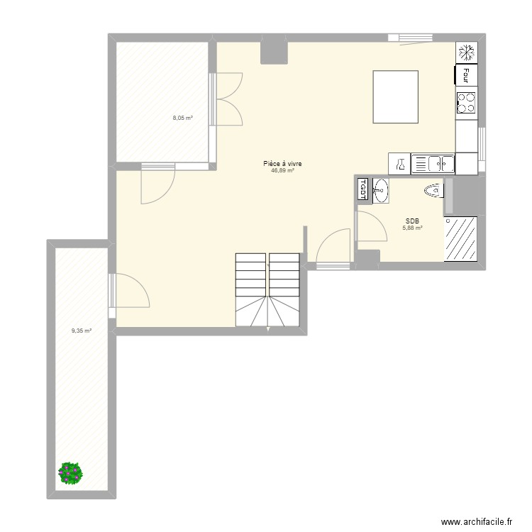 Audace lot 419 cuisine déplacée. Plan de 0 pièce et 0 m2
