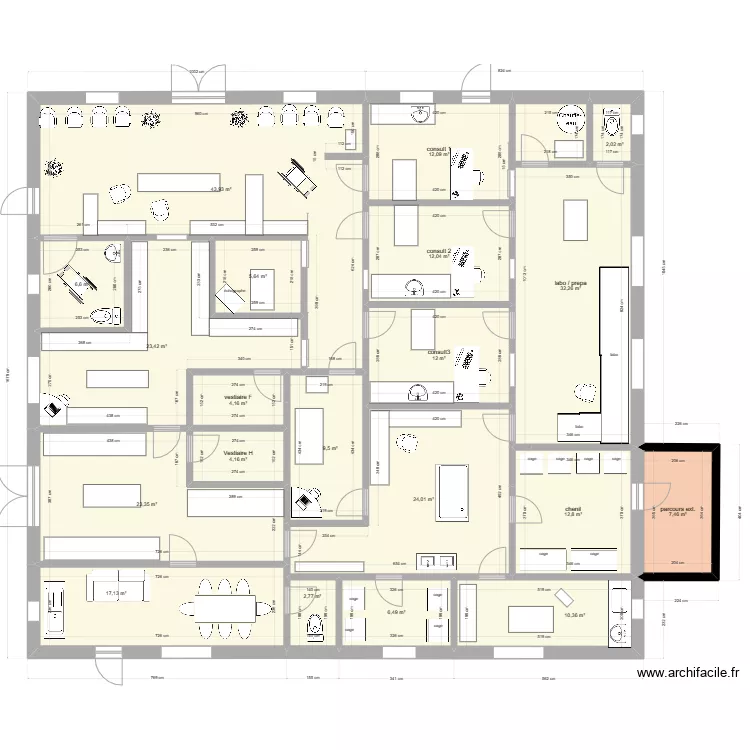 clinique. Plan de clinique. Plan de