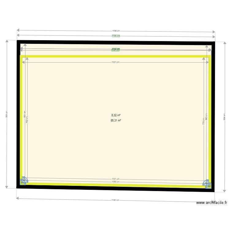 test 1. Plan de 0 pièce et 0 m2