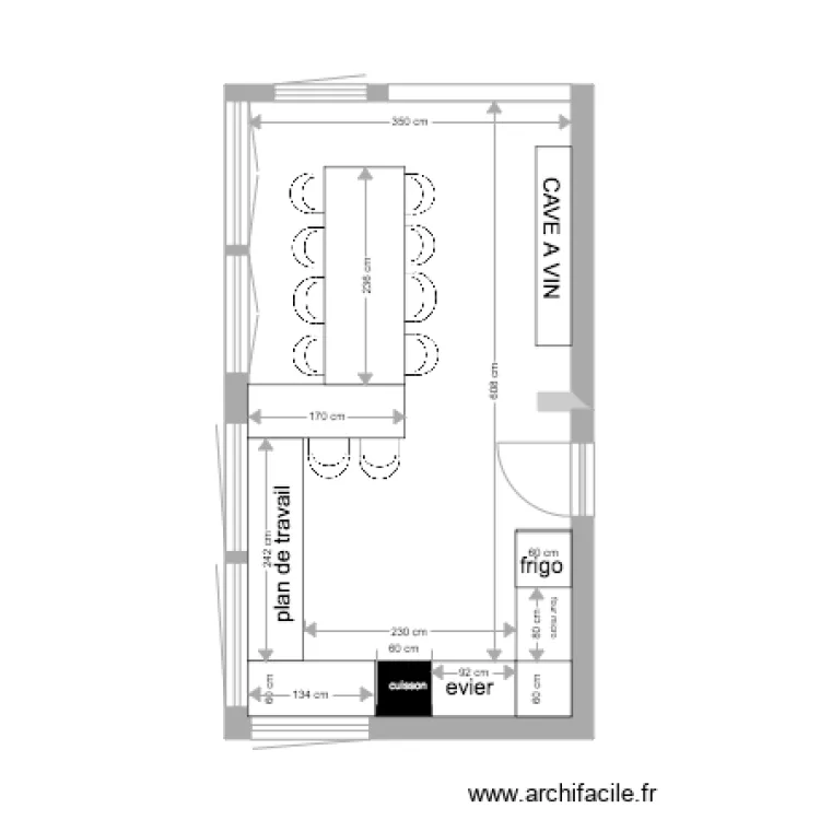 CUISINE ET SAM. Plan de 