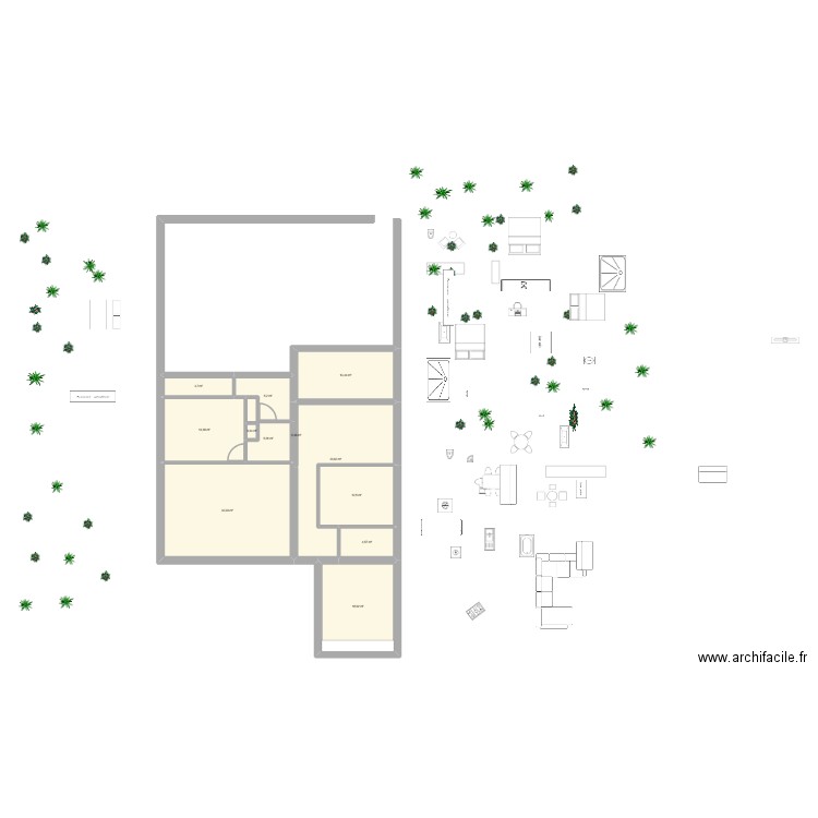 dar sonia. Plan de 12 pièces et 136 m2