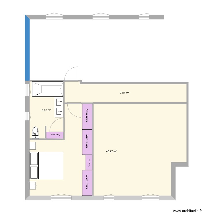 suite parentale 13 01 19 17h00 version 3. Plan de 0 pièce et 0 m2