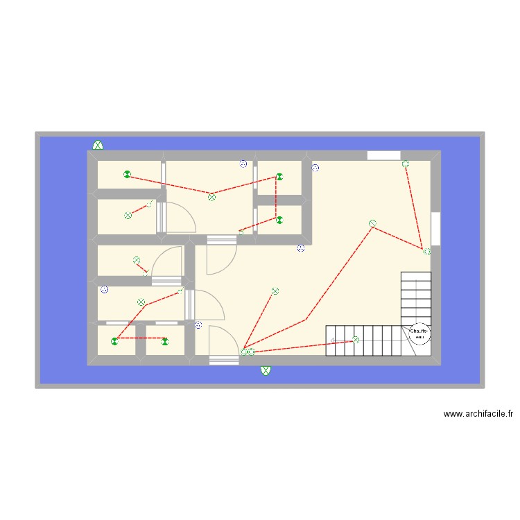 NORMANDIE RDC. Plan de 9 pièces et 119 m2