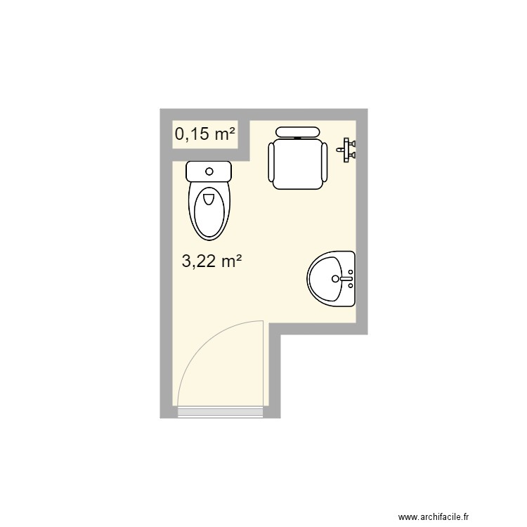 Rolet SDB exitant. Plan de 0 pièce et 0 m2