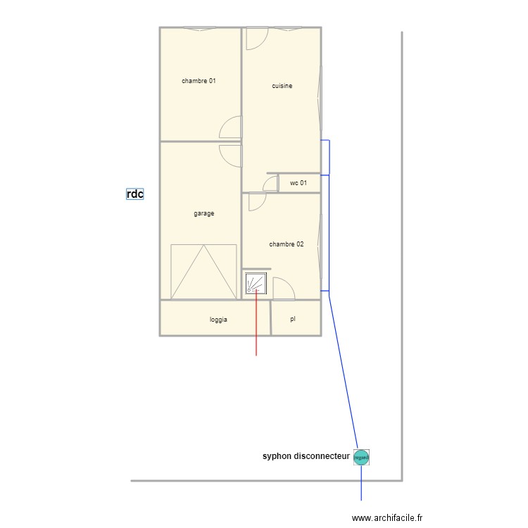 indivision baty ass. Plan de 7 pièces et 65 m2