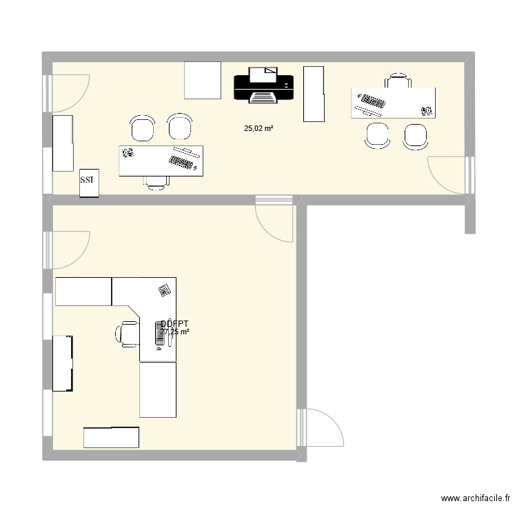 bureau des entreprises et du greta. Plan de 0 pièce et 0 m2