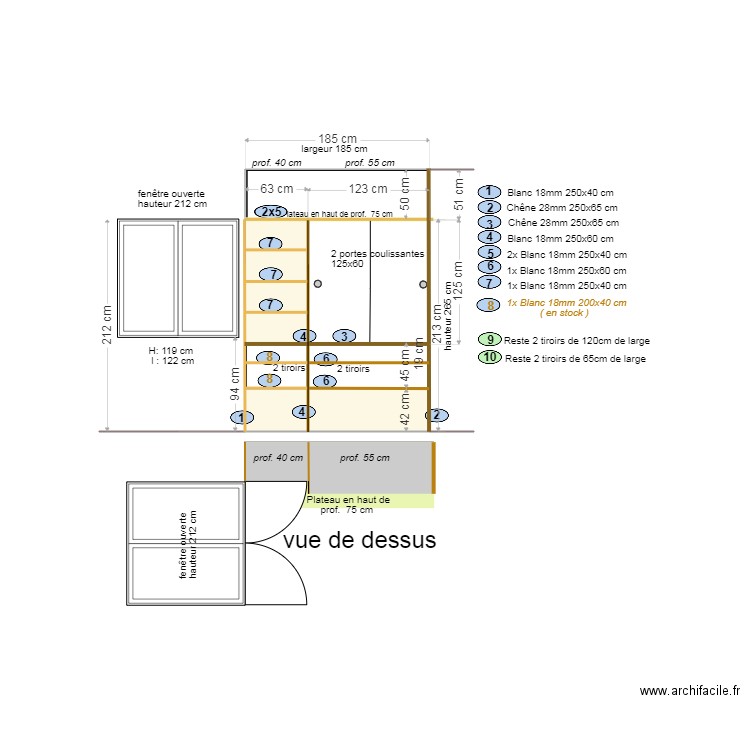 Armoire chambre 04. Plan de 0 pièce et 0 m2