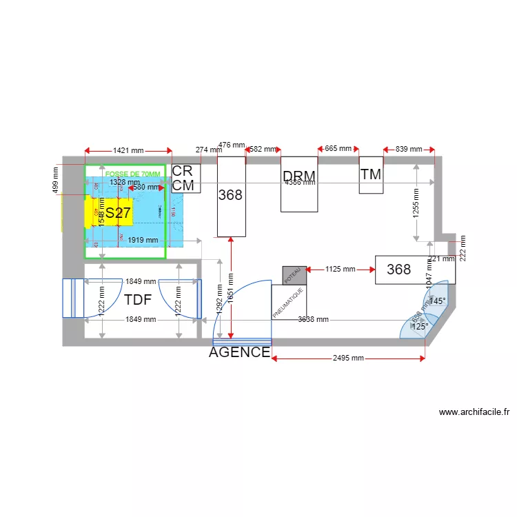 plan de masse PROJET CORDERIE S27. Plan de 