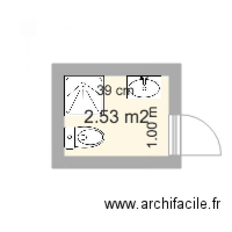 sdb Bourlan. Plan de 0 pièce et 0 m2