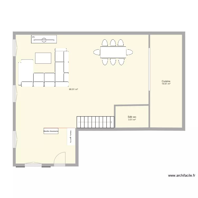 Plan maison id&eacute;ale. Plan de 
